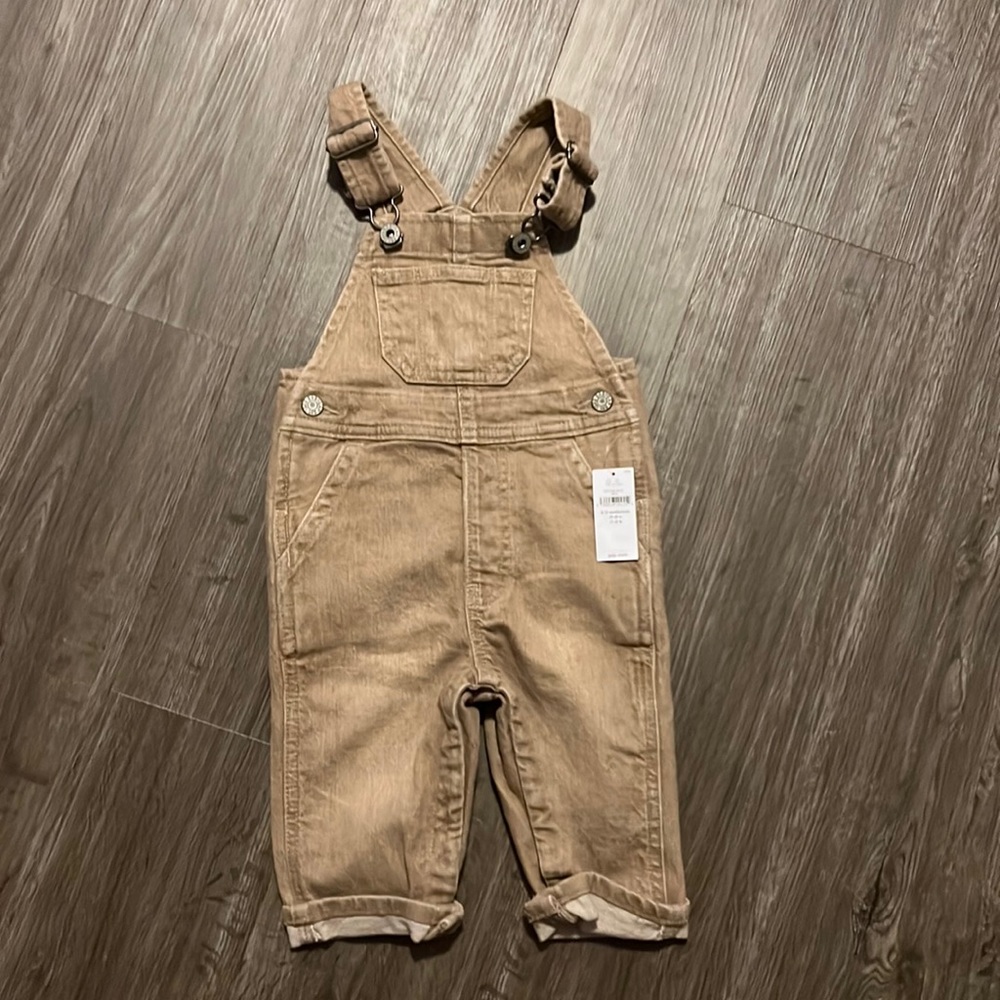 Gap - tan overalls - 6-12M
